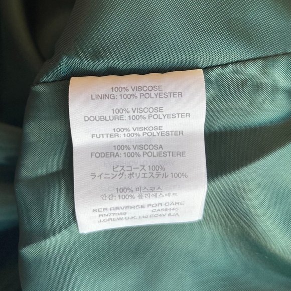 J Crew Crewcuts crepe green ruffled dress with pockets, Girls size 6, NWT - Picture 9 of 10